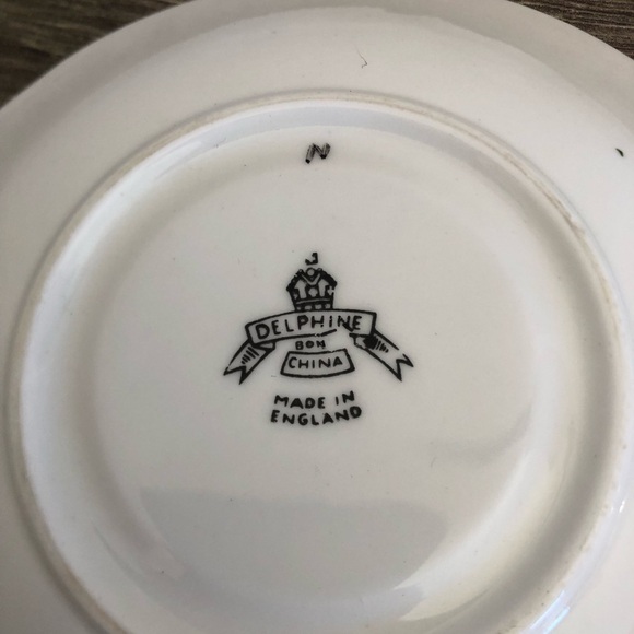 Vtg Delphine Bone China Teacup and Saucer - Picture 6 of 9